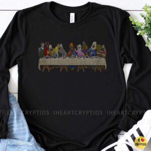 Cryptids Last Supper Bigfoot Krampus Yeti Monster Parody Funny Horror T-Shirt 8 Cryptids Last Supper Bigfoot Krampus Yeti Monster Parody Funny Shirt