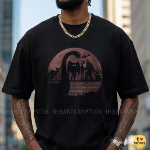 Cryptids Moonlight Bigfoot Mothman Alien Lake Monster Forest Shirt