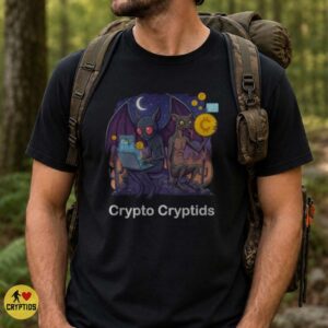 Crypto Cryptids Mothman Chupacabra Bitcoin Funny Shirt