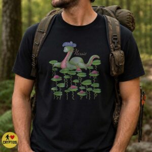 Cute Nessie Loch Ness Monster Lily Pad Watercolor T-Shirt 6 Cute Nessie Loch Ness Monster Lily Pad Watercolor Shirt