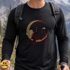 Dark Kitsune Fox Spirit Crescent Moon Gothic Yokai Shirt