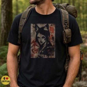Dark Kitsune Woman Japanese Yokai Spirit Shirt