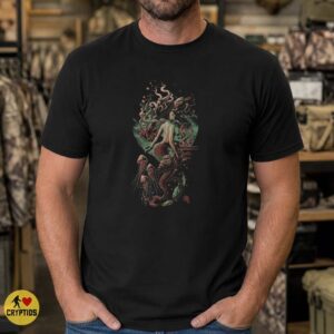 Dark Mermaid Underwater Fantasy Art Nouveau Jellyfish Ocean Shirt