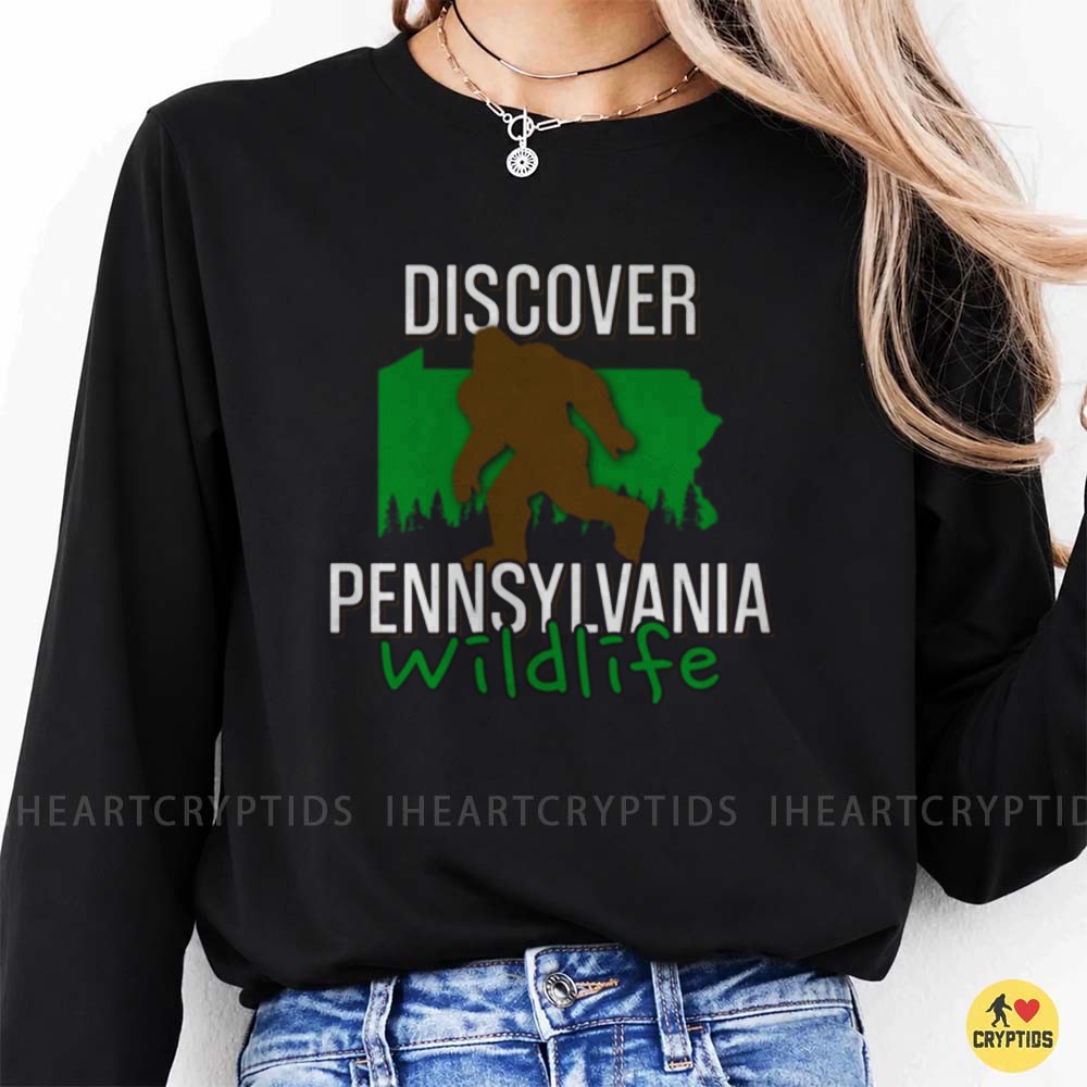 Discover Pennsylvania Wildlife Bigfoot Sasquatch Cryptid T-Shirt 1 Discover Pennsylvania Wildlife Bigfoot Sasquatch Cryptid Shirt