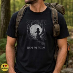 Flatwoods Monster Beyond the Treeline Forest Dark Cryptid Art Shirt