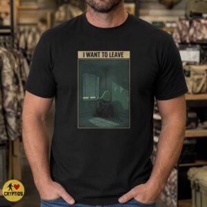 Flatwoods Monster I Want To Leave Sad Alien Cryptid Funny Shirt