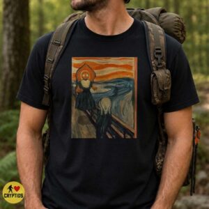 Flatwoods Monster The Scream Munch Art Parody Funny Shirt