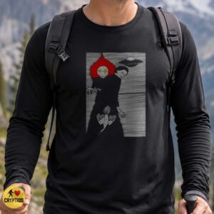 Flatwoods Monster UFO Woodcut Style Cryptid Shirt