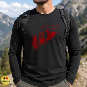 Flatwoods Monster West Virginia Japanese Katakana Red Black Cryptid T-Shirt 5 Flatwoods Monster West Virginia Japanese Katakana Red Black Cryptid Shirt