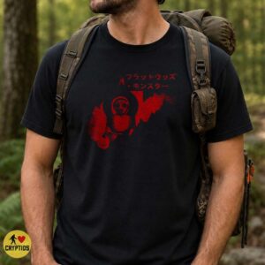Flatwoods Monster West Virginia Japanese Katakana Red Black Cryptid T-Shirt 6 Flatwoods Monster West Virginia Japanese Katakana Red Black Cryptid Shirt