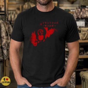 Flatwoods Monster West Virginia Japanese Katakana Red Black Cryptid Shirt
