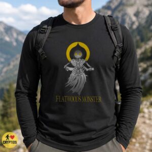 Flatwoods Monster Yellow Halo Skeleton Robes Cryptid Shirt