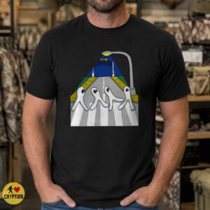 Fresno Nightcrawler Abbey Road Crosswalk Funny Cryptid California T-Shirt 7 Fresno Nightcrawler Abbey Road Crosswalk Funny Shirt