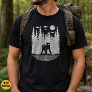 Fresno Nightcrawler Couple UFO Forest Full Moon Paranormal Night T-Shirt 6 Fresno Nightcrawler Couple UFO Forest Full Moon Paranormal Night Shirt