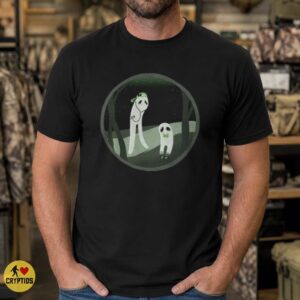 Fresno Nightcrawler Dad and Kid Cute Chibi Night Forest Cryptid Shirt