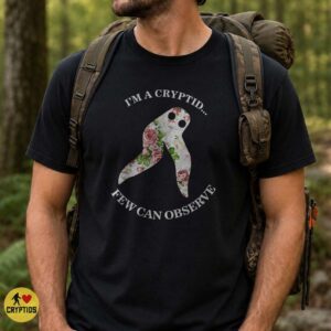 Fresno Nightcrawler Floral I'm a Cryptid Few Can Observe Funny Shirt