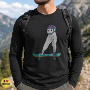 Fresno Nightcrawler Skateboarding Helmet Retro 80s Cryptid Funny Shirt