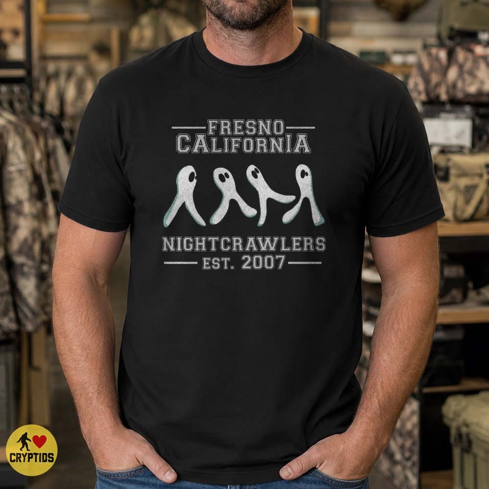 Fresno Nightcrawlers California Cryptid Est 2007 T-Shirt 4 Fresno Nightcrawlers California Cryptid Est 2007 Shirt