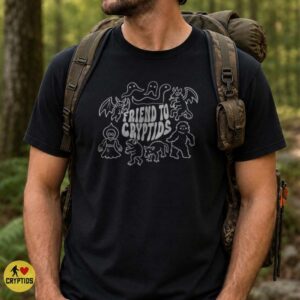 Friend To Cryptids Spooky Cute Hand Drawn Cryptid Squad T-Shirt 5 Friend To Cryptids Spooky Cute Hand Drawn Cryptid Squad Shirt
