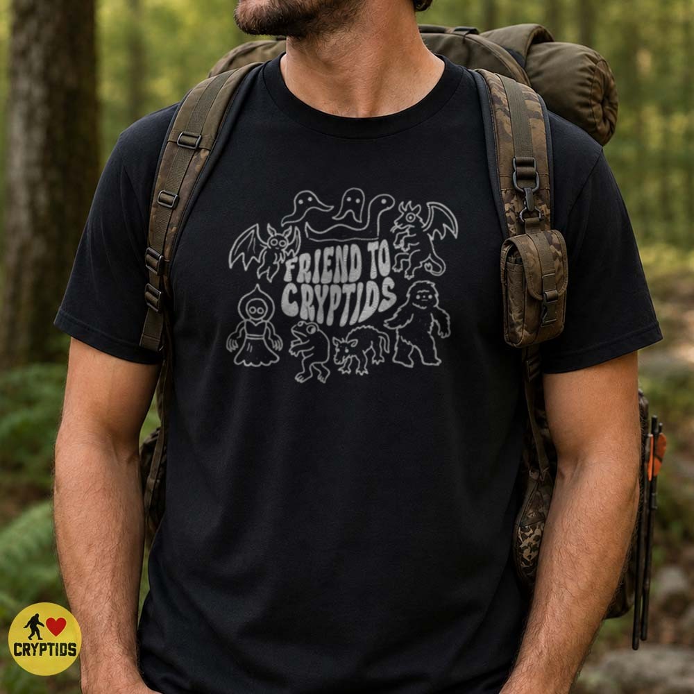 Friend To Cryptids Spooky Cute Hand Drawn Cryptid Squad T-Shirt 2 Friend To Cryptids Spooky Cute Hand Drawn Cryptid Squad Shirt