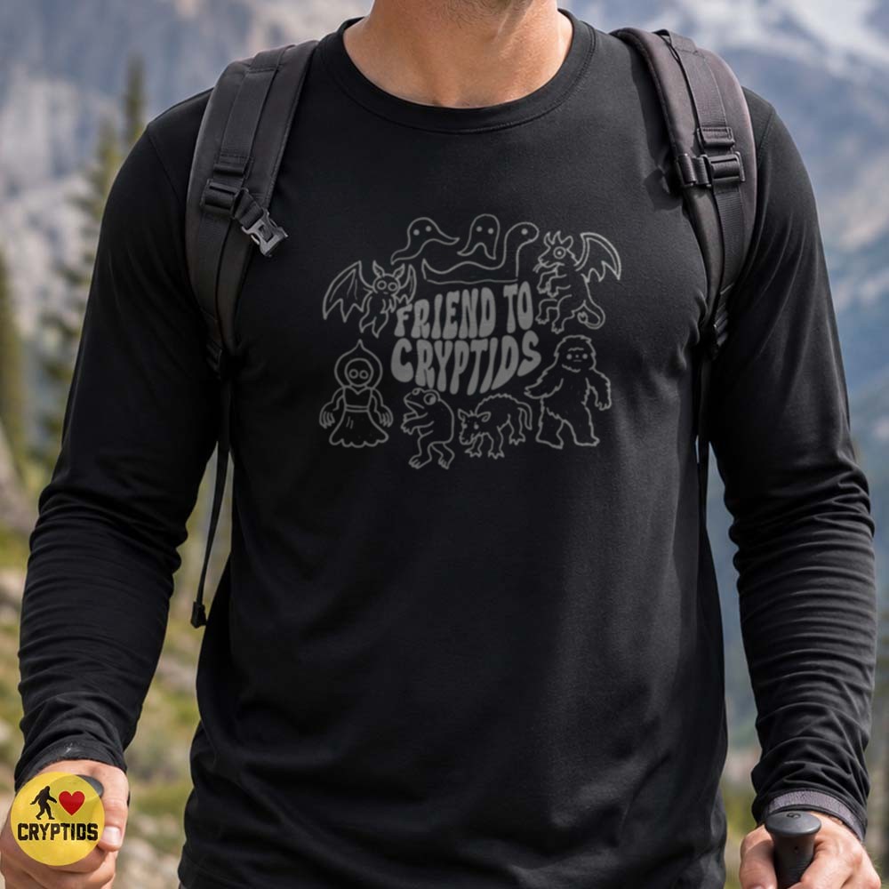 Friend To Cryptids Spooky Cute Hand Drawn Cryptid Squad T-Shirt 3 Friend To Cryptids Spooky Cute Hand Drawn Cryptid Squad Shirt
