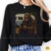 Funny Bigfoot Sasquatch Scrolling Phone Camping Trailer Forest Humorous Shirt