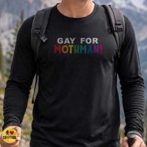 Gay for Mothman Pride Rainbow Cryptid Funny LGBTQ T-Shirt 6 Gay for Mothman Pride Rainbow Cryptid Shirt