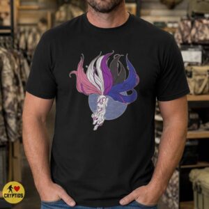 Genderfluid Pride Kitsune Fox Japanese Yokai T-Shirt 6 Genderfluid Pride Kitsune Fox Japanese Yokai Shirt
