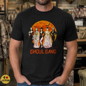 Ghoul Gang Elvira Morticia Bride Of Frankenstein Halloween Shirt
