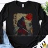 Gorilla Samurai Warrior Red Armor Katana Japanese Sunset Funny Shirt