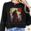 Gorilla Samurai Warrior Red Armor Katana Japanese Sunset Funny Shirt