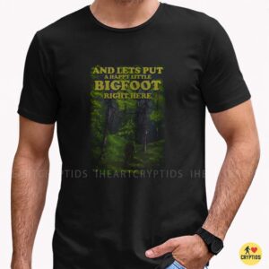 Happy Little Bigfoot Forest Painting Sasquatch Shirt