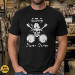 Hillbilly Horror Stories Skull Banjo Crossbones Country Gothic T-Shirt 6 Hillbilly Horror Stories Skull Banjo Crossbones Country Gothic Shirt