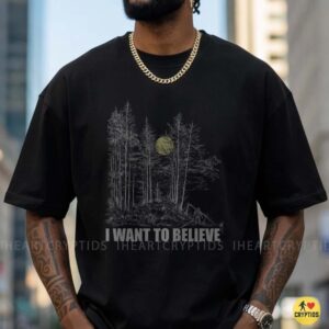 I Want To Believe Bigfoot Forest Full Moon Night Cryptid Believer Camping T-Shirt 8 I Want To Believe Bigfoot Forest Full Moon Night Cryptid Believer Camping Shirt