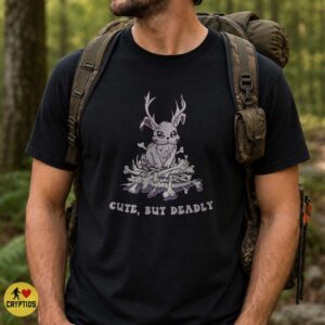 Jackalope Cute But Deadly Sitting on Bones Funny Cryptid T-Shirt 5 Jackalope Cute But Deadly Sitting on Bones Funny Shirt