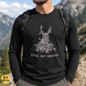 Jackalope Cute But Deadly Sitting on Bones Funny Cryptid T-Shirt 6 Jackalope Cute But Deadly Sitting on Bones Funny Shirt