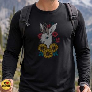 Jackalope Floral Western Cryptid Rabbit Antlers Wildflower Art T-Shirt 5 Jackalope Floral Western Cryptid Rabbit Antlers Wildflower Art Shirt