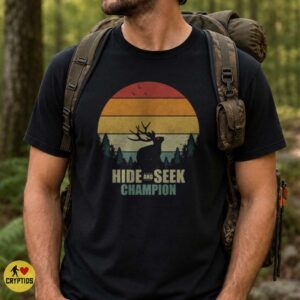 Jackalope Hide and Seek Champion Retro Sunset Shirt