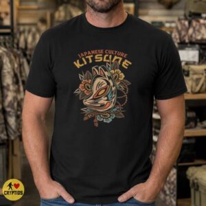 Japanese Culture Kitsune Mask Vintage Tattoo Shirt