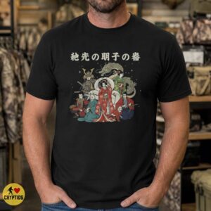 Japanese Kitsune Samurai Dragon Folklore Ukiyo-E T-Shirt 7 Japanese Kitsune Samurai Dragon Folklore Ukiyo-E Shirt
