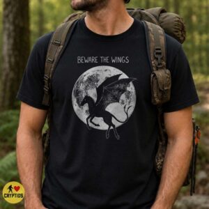 Jersey Devil Beware the Wings Full Moon Silhouette New Jersey Cryptid T-Shirt 5 Jersey Devil Beware the Wings Full Moon Silhouette New Jersey Cryptid Shirt