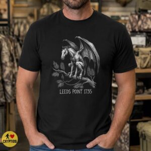 Jersey Devil Leeds Point 1735 Vintage Etching New Jersey Cryptid Shirt