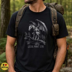 Jersey Devil Leeds Point 1735 Vintage Etching New Jersey Cryptid Shirt