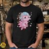 Kawaii Nine Tailed Axolotl Kitsune Japanese Yokai Shirt