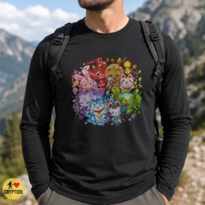 Kawaii Yokai Squad Kitsune Maneki Neko Kappa Oni Tanuki Japanese T-Shirt 5 Kawaii Yokai Squad Kitsune Maneki Neko Kappa Oni Tanuki Japanese Shirt