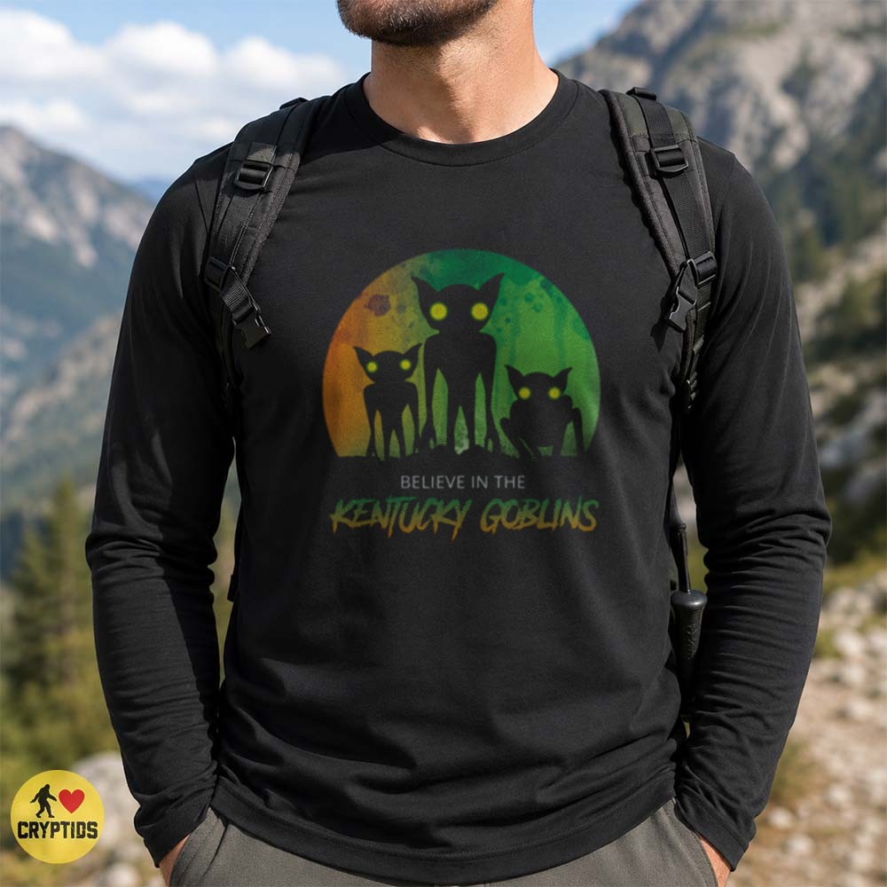 Kentucky Goblins Believe In The Kentucky Goblins Cryptid Glowing Eyes T-Shirt 1 Kentucky Goblins Believe In The Kentucky Goblins Cryptid Glowing Eyes Shirt