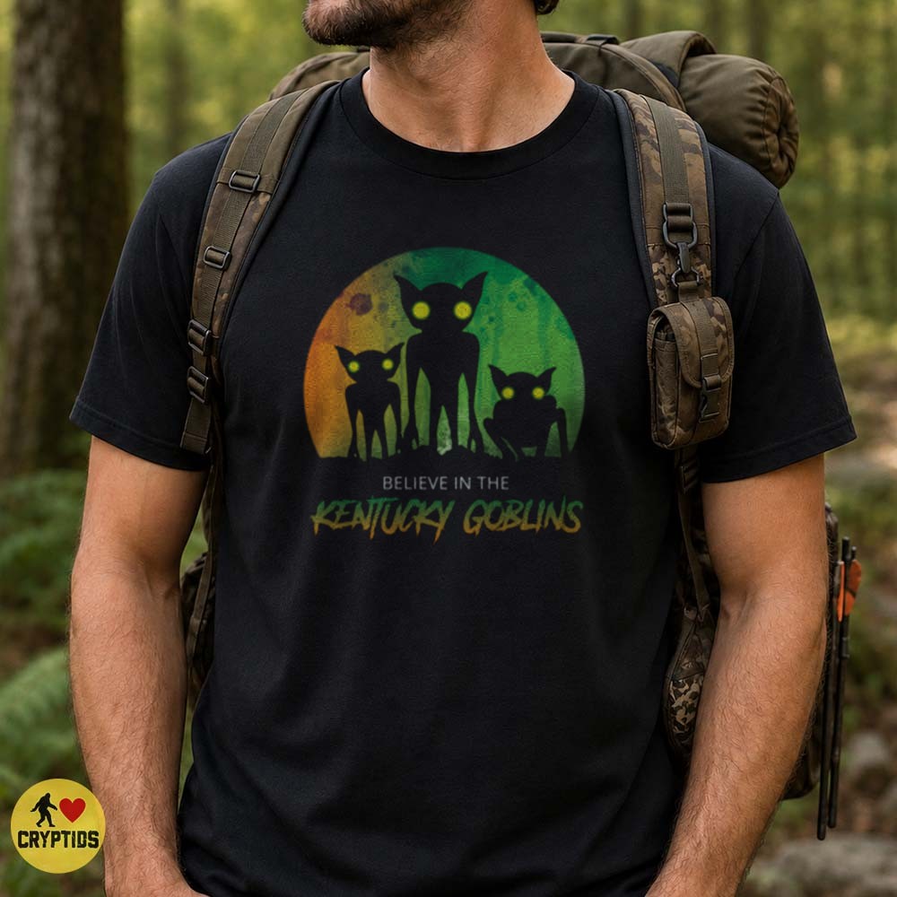 Kentucky Goblins Believe In The Kentucky Goblins Cryptid Glowing Eyes T-Shirt 4 Kentucky Goblins Believe In The Kentucky Goblins Cryptid Glowing Eyes Shirt