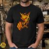 Kitsune Fire Fox Spirit Flame Japanese Folklore Dark Fantasy Shirt