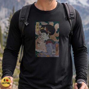 Kitsune Fox Geisha Japanese Woodblock Art Yokai Spirit T-Shirt 5 Kitsune Fox Geisha Japanese Woodblock Art Yokai Spirit Shirt
