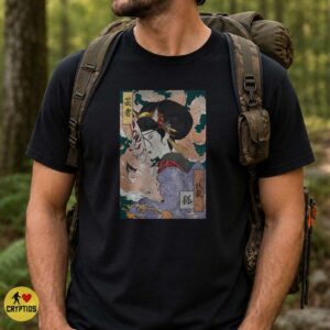 Kitsune Fox Geisha Japanese Woodblock Art Yokai Spirit T-Shirt 6 Kitsune Fox Geisha Japanese Woodblock Art Yokai Spirit Shirt